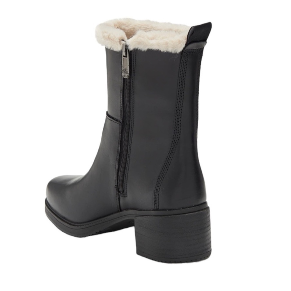 NIB Timberland Boots Dalston Vibe Faux Fur Lined Bootie Black Size 8 Brand New - Picture 6 of 16